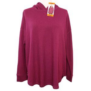 Chaser Waffle Knit Thermal Hoodie Sugar Plum